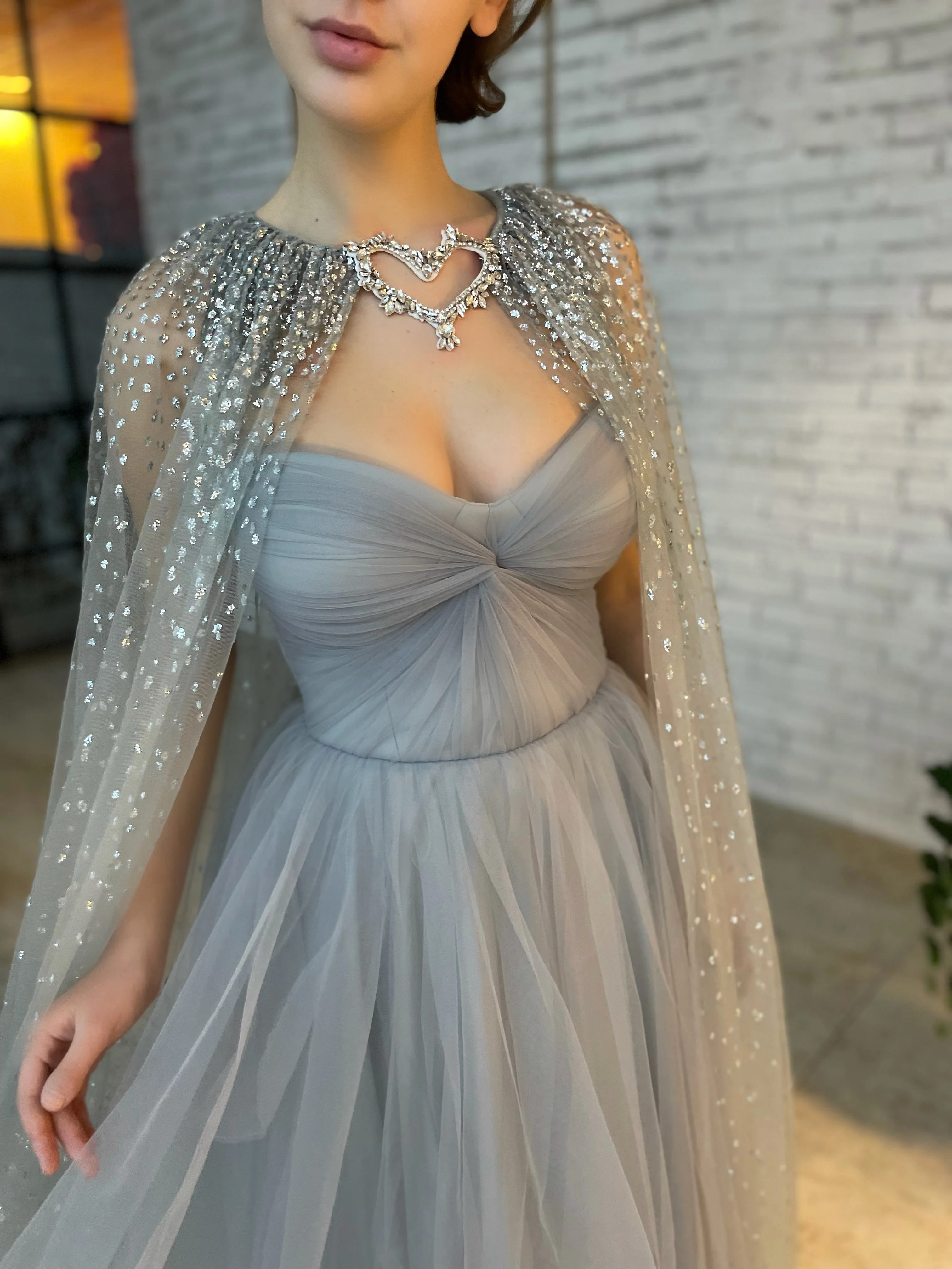 Silver Lining Capelet Dress