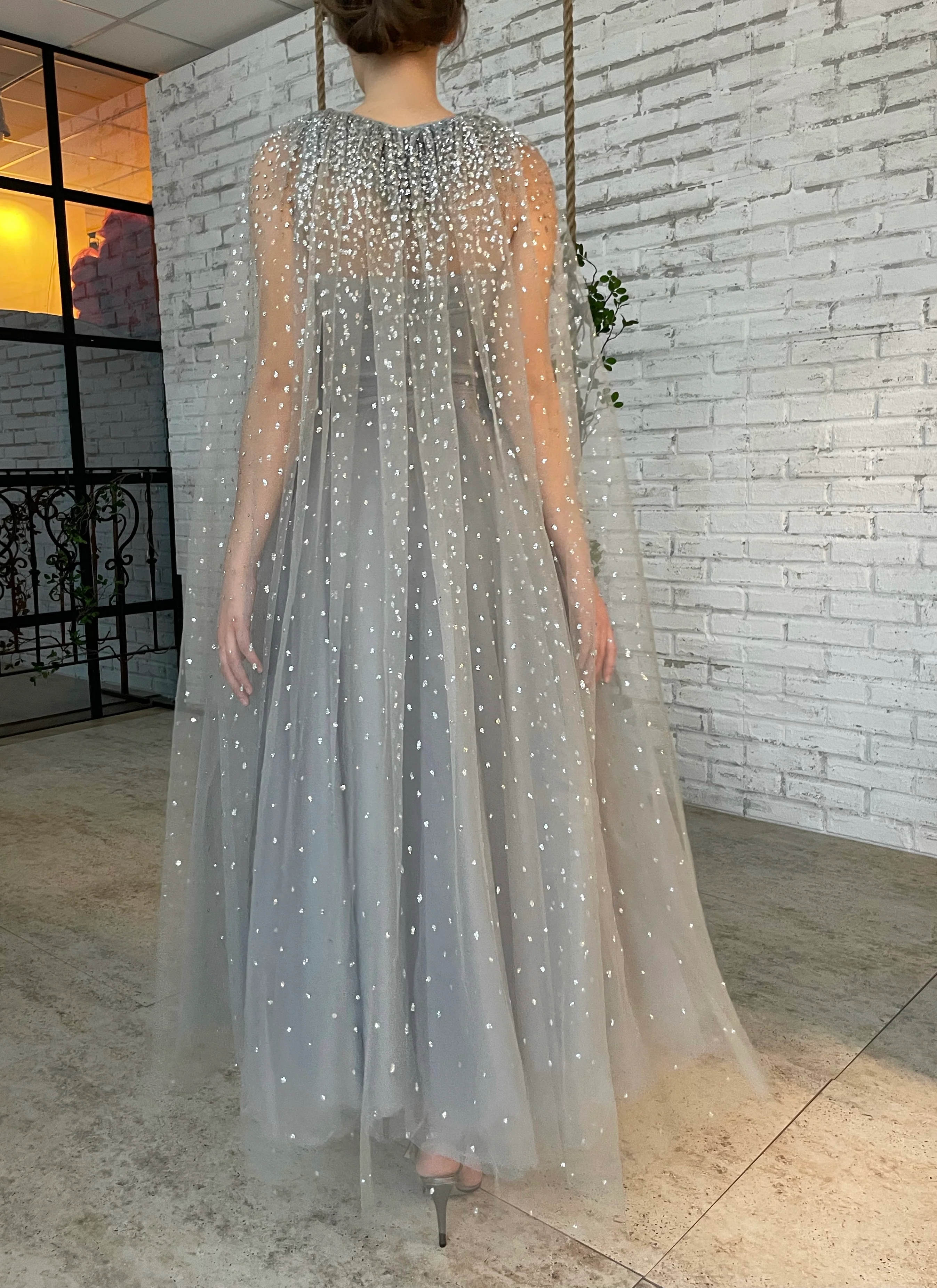 Silver Lining Capelet Dress - Image 4