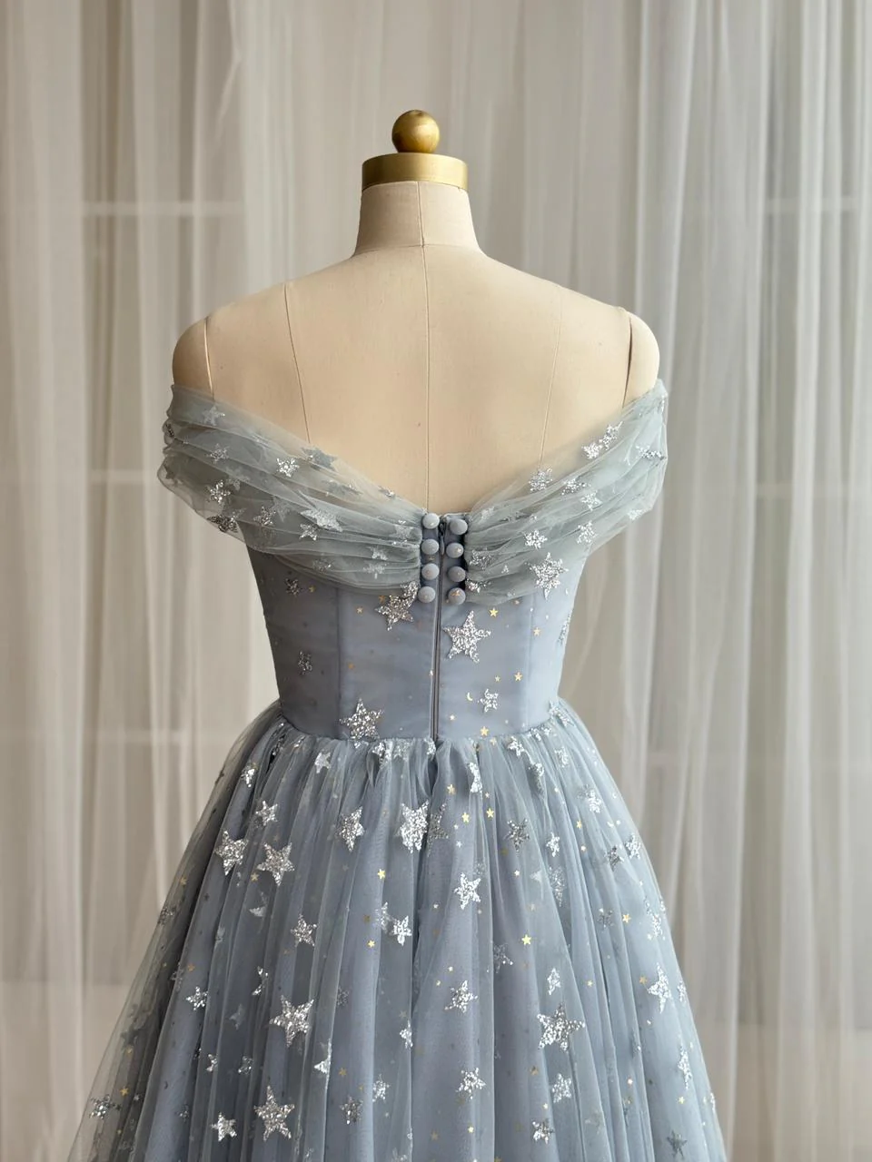 Silver Starry Midi Dress - Image 5