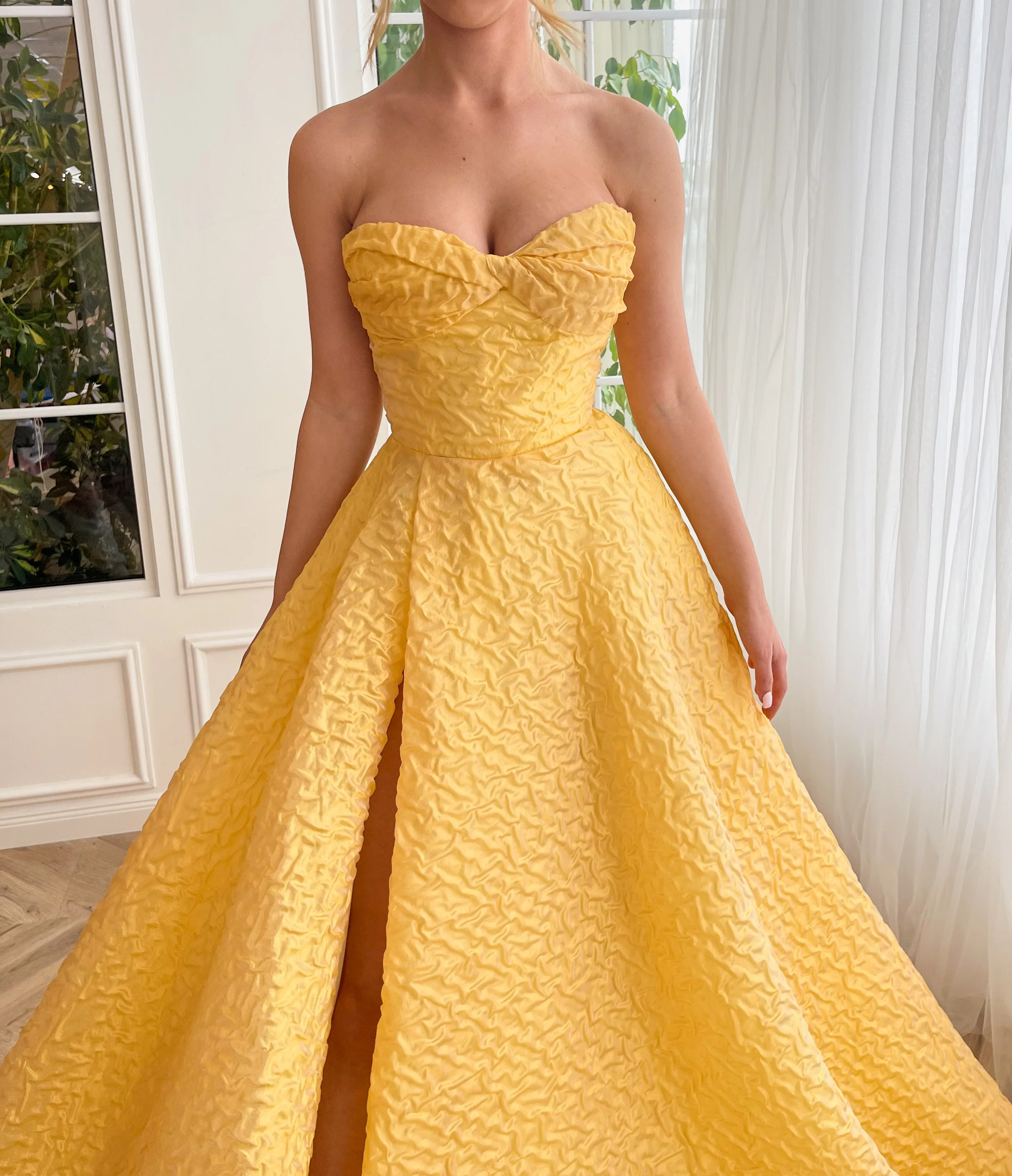 Sunlit Elegance Strapless Gown - Image 4