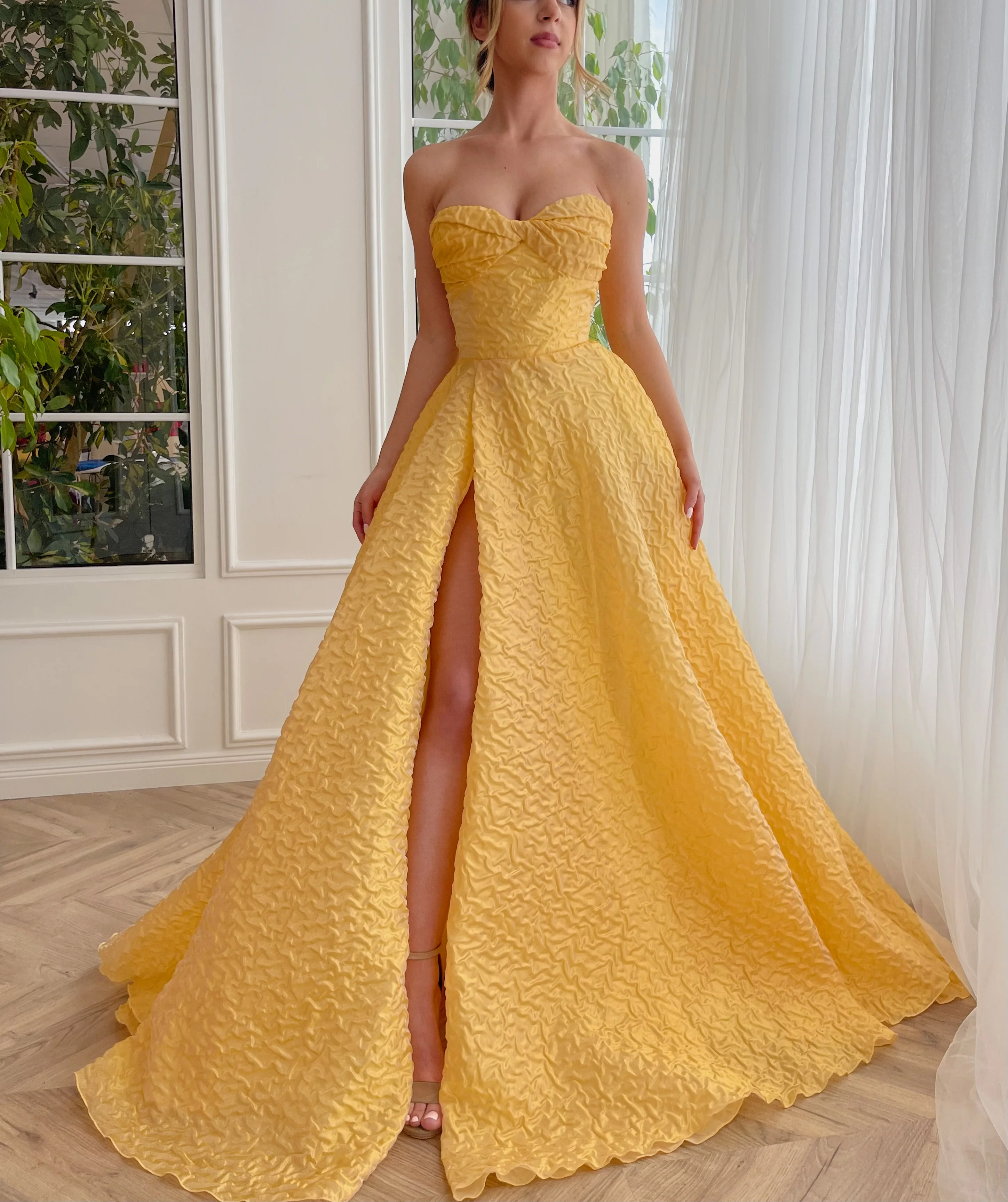 Sunlit Elegance Strapless Gown - Image 6