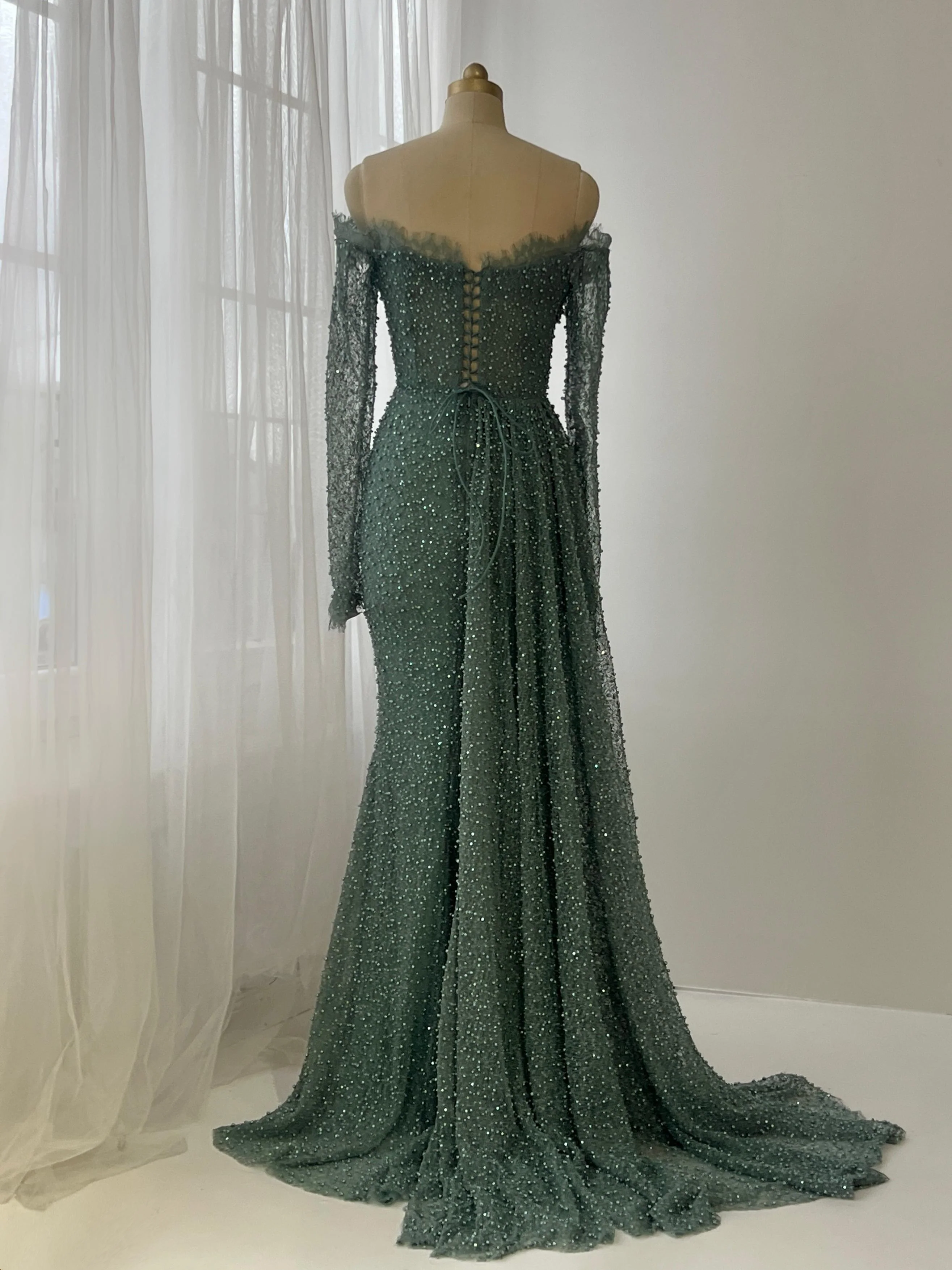 Teal Mist Mermaid Gown - Image 4