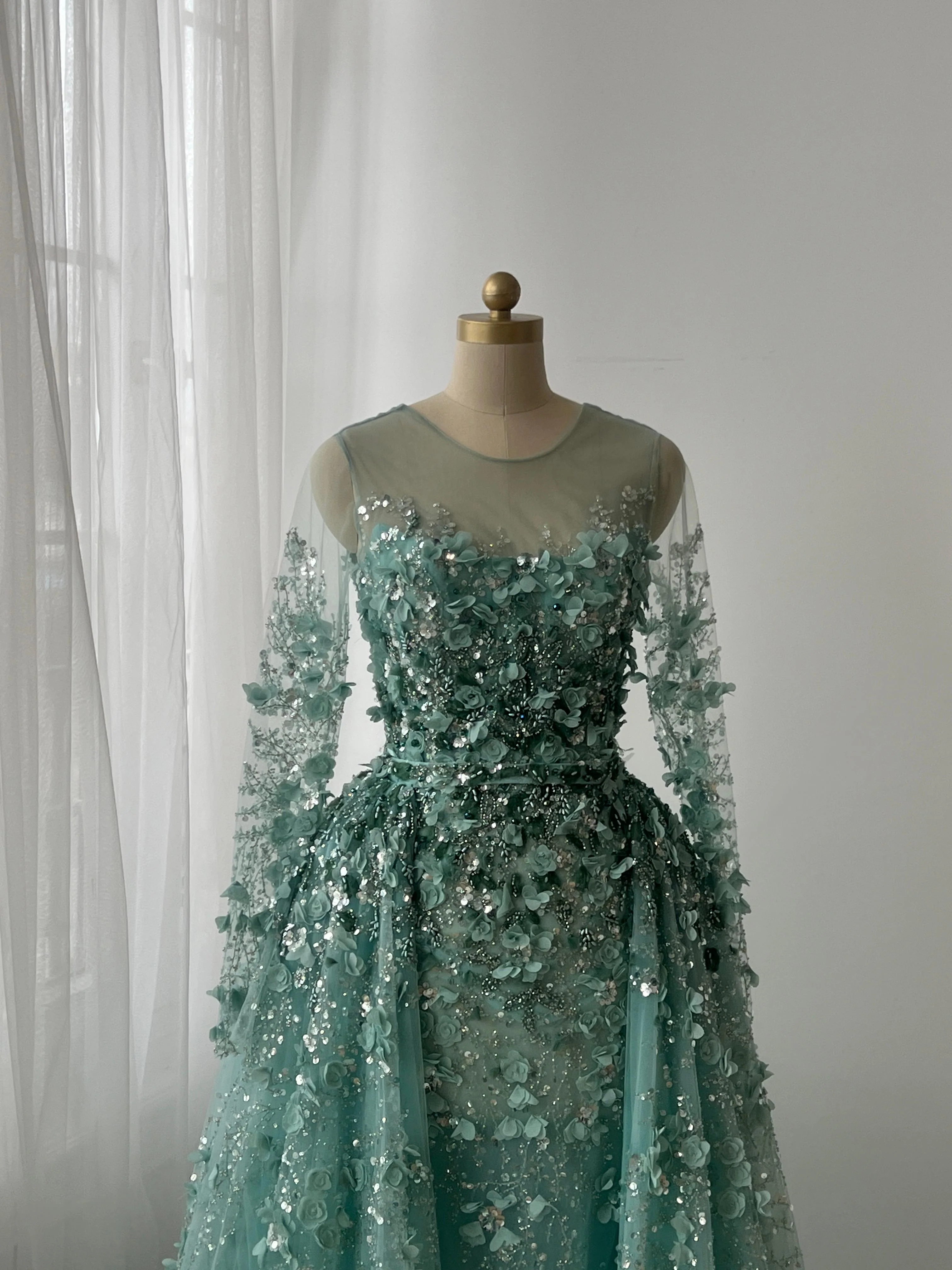 Turquoise Grandeur Gown - Image 2