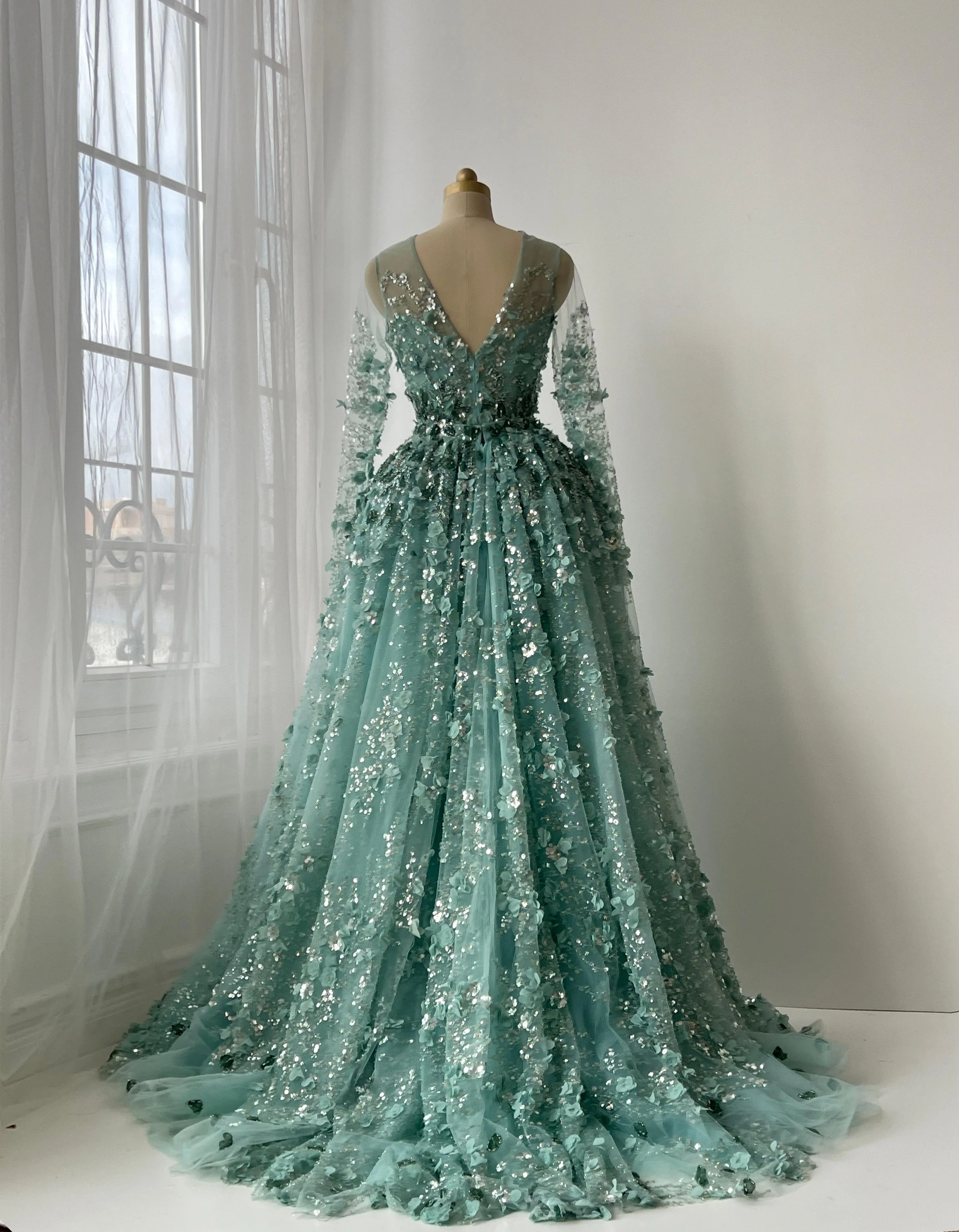 Turquoise Grandeur Gown - Image 4