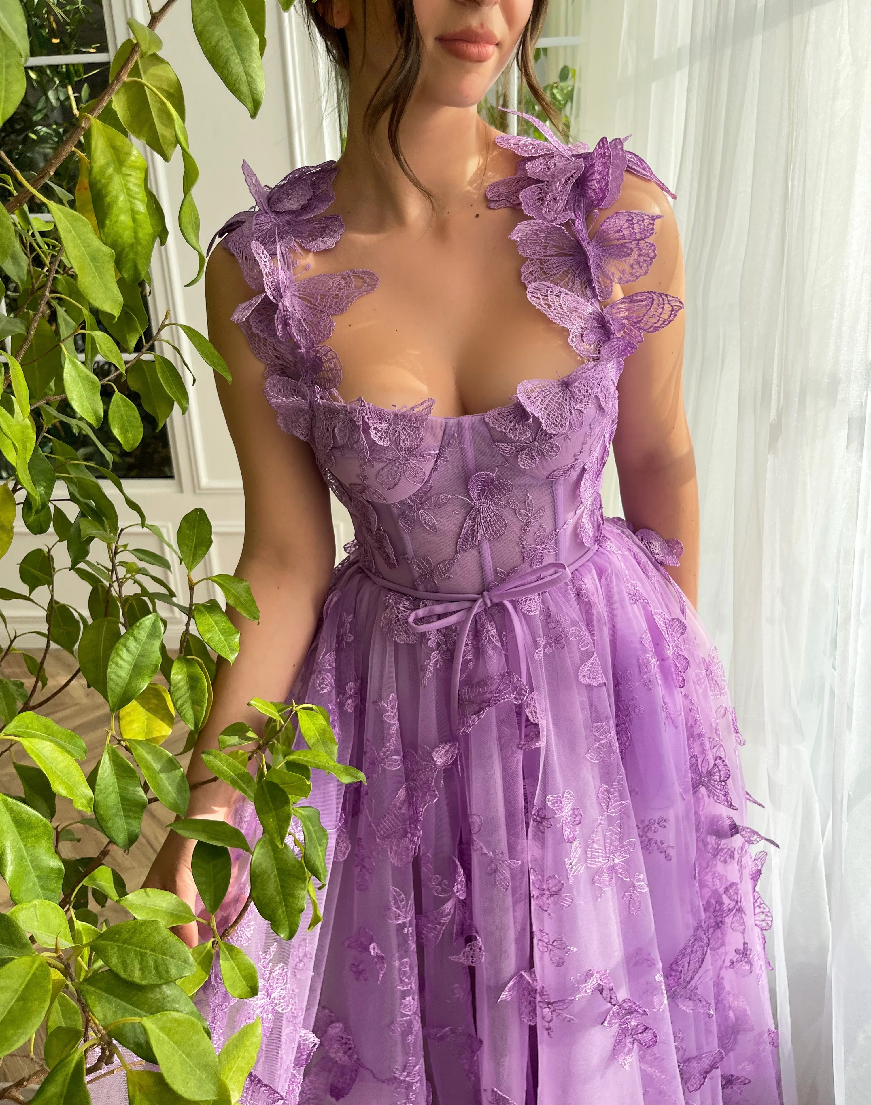 Whimsical Flutter Midi Gown - Image 2