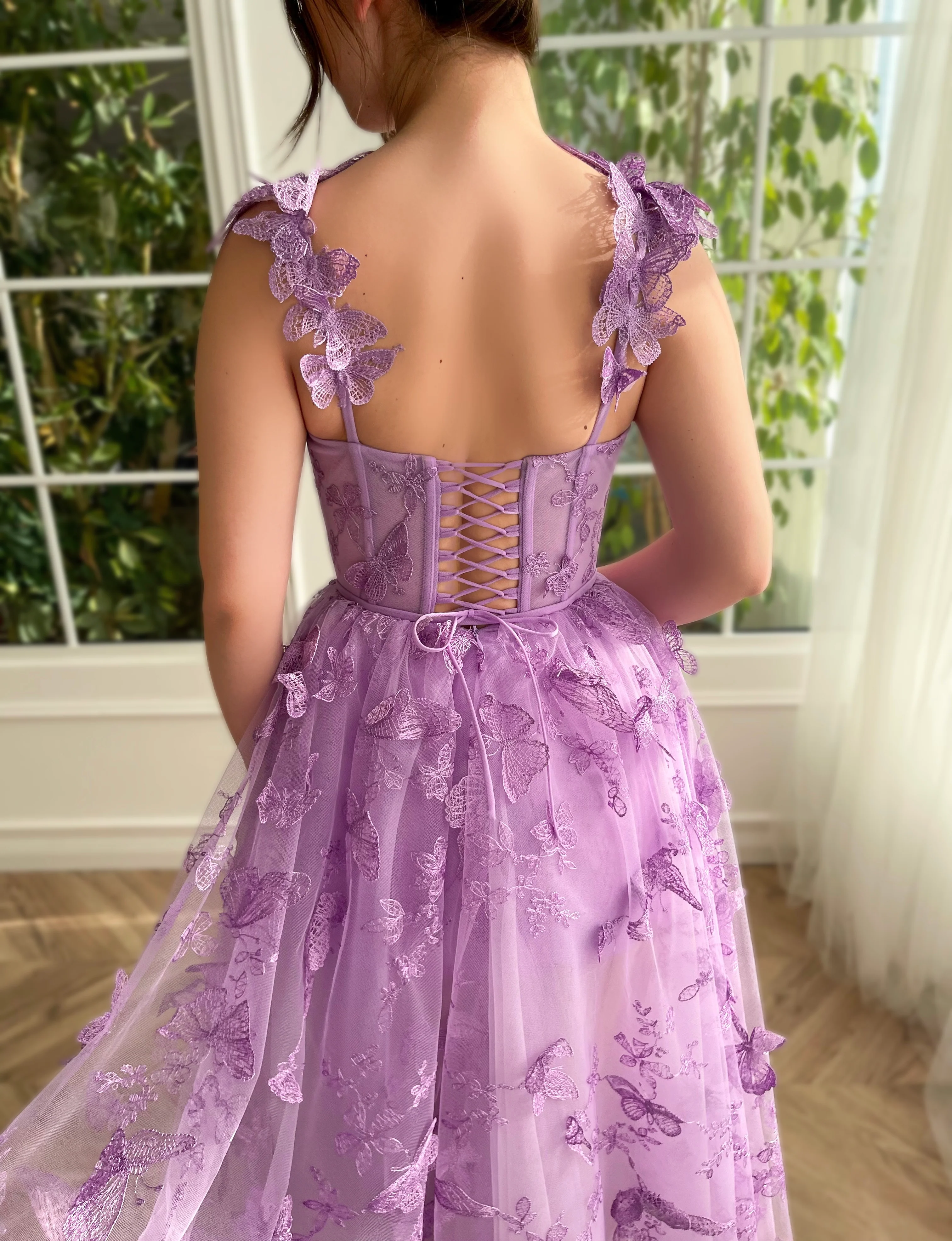 Whimsical Flutter Midi Gown - Image 4
