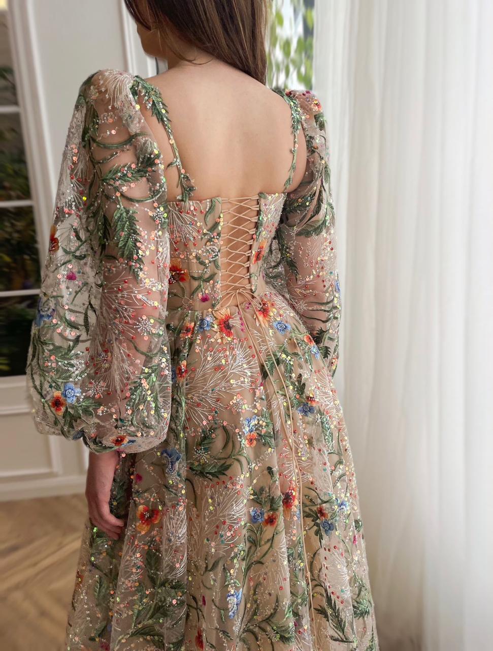 Whispering Forest Train Gown - Image 4