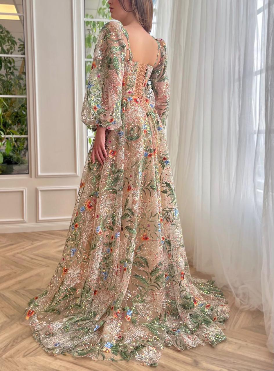 Whispering Forest Train Gown - Image 5