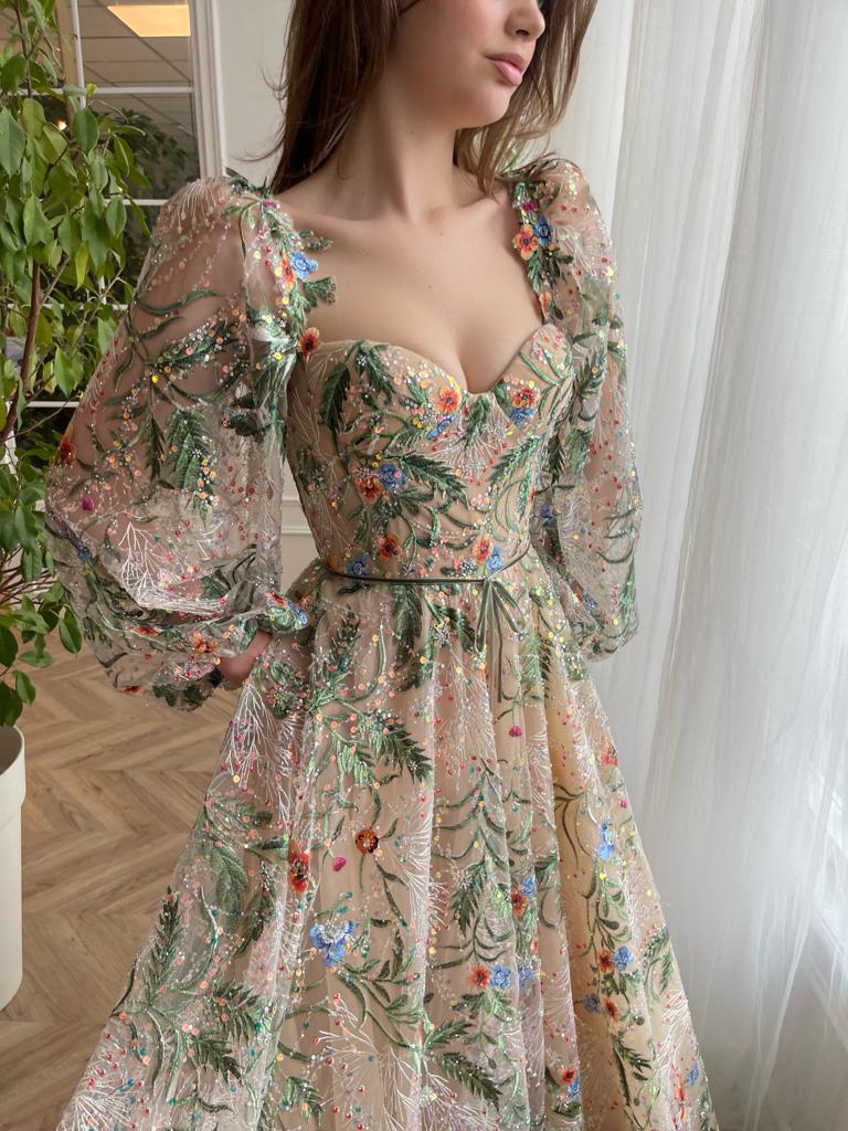 Whispering Forest Train Gown - Image 6